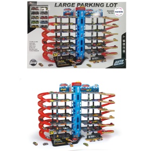 Velká vícepatrová garáž pro auta s dráhou a autíčky Mega XXL MT1170