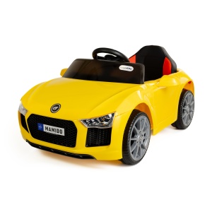 Elektrické autíčko Fast Wing eko-kůže žluté