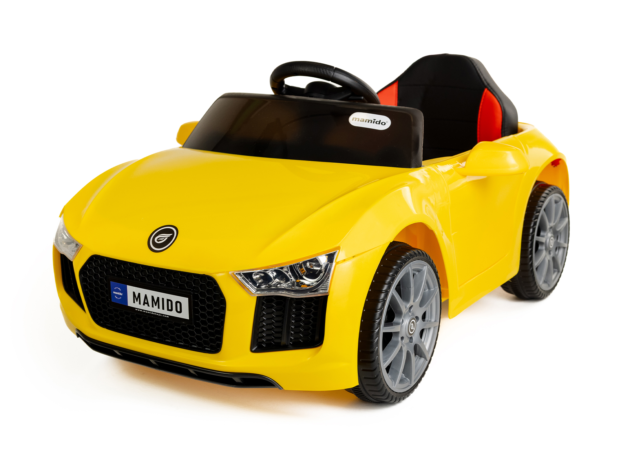 Elektrické autíčko Fast Wing eko-kůže žluté