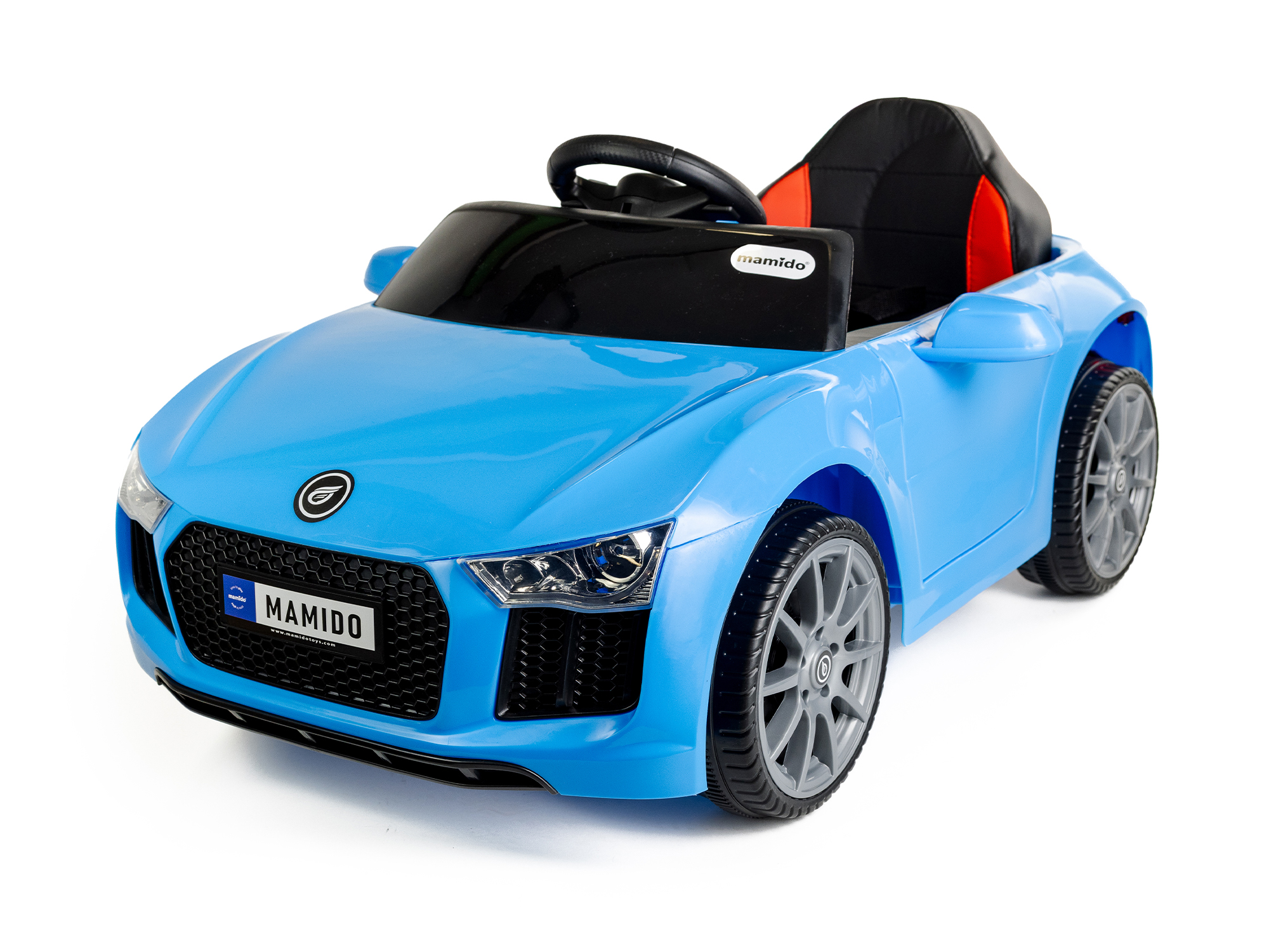 Elektrické autíčko Fast Wing eko-kůže modré