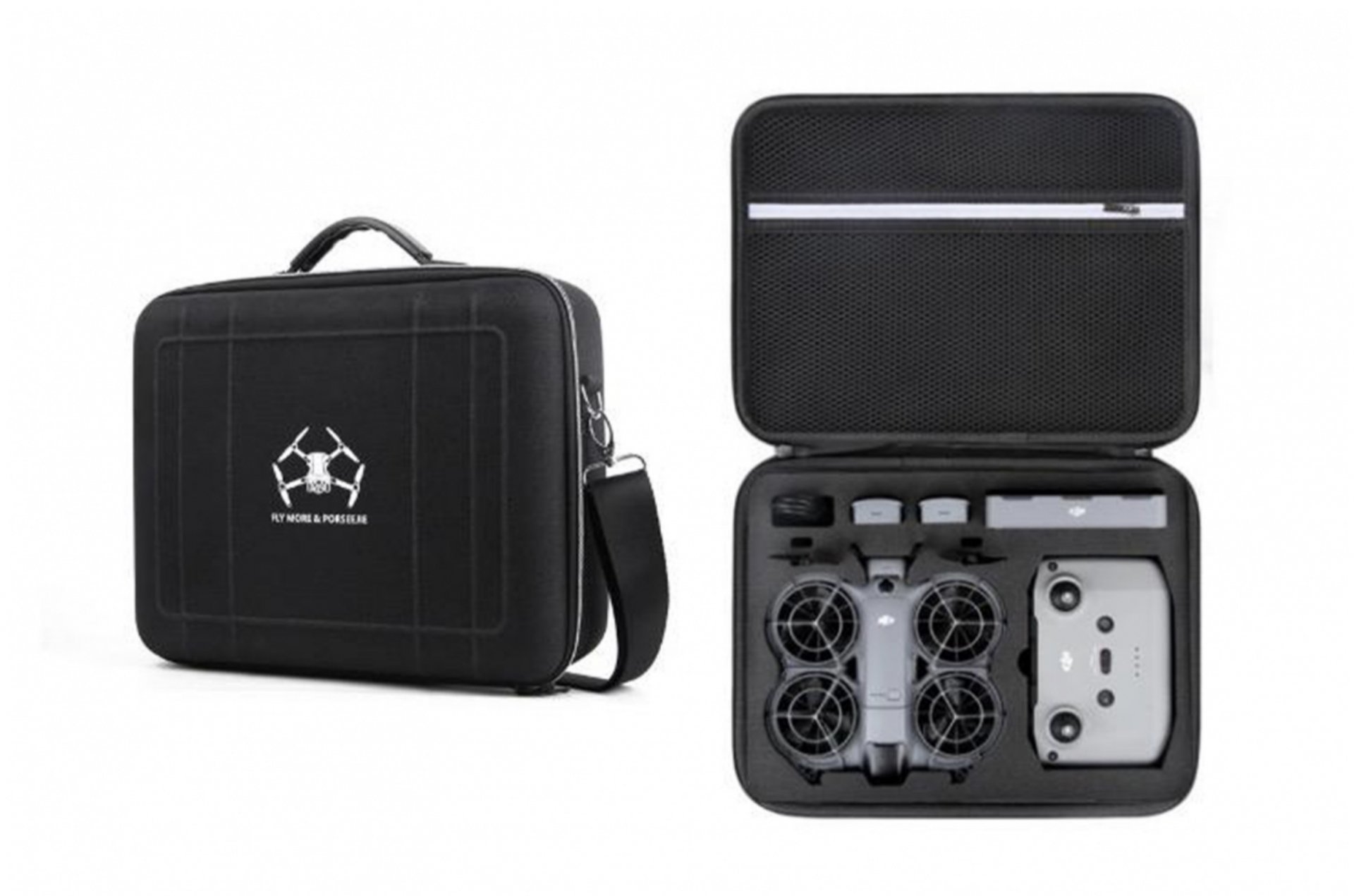 Černé velké nylonové pouzdro přes rameno pro dron DJI Neo 2 (DJI RC-N3) 1DJ8285