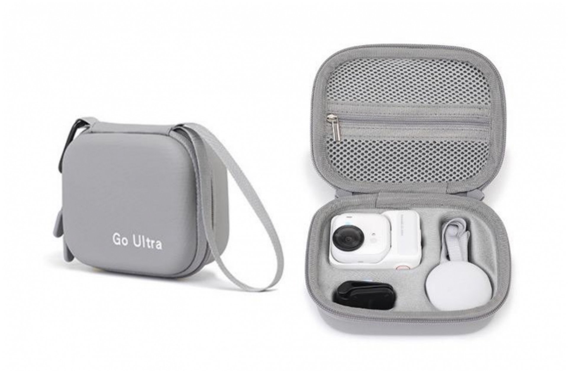 PU pouzdro pro kameru Insta360 GO Ultra - šedé 1INST953