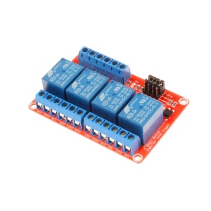Modul relé DC 24V - 4 kanály s úrovňovým spínačem