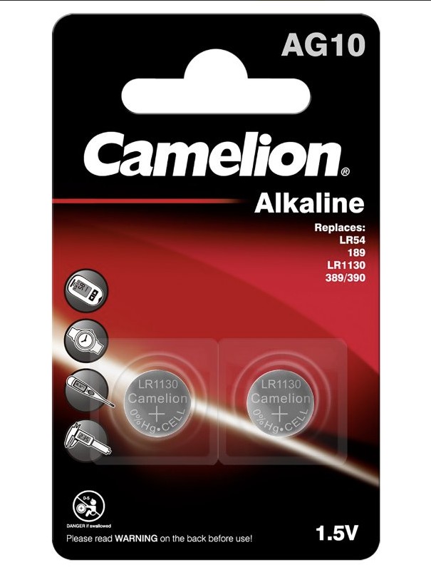 Camelion knoflíková alkalická baterie LR54 (AG10