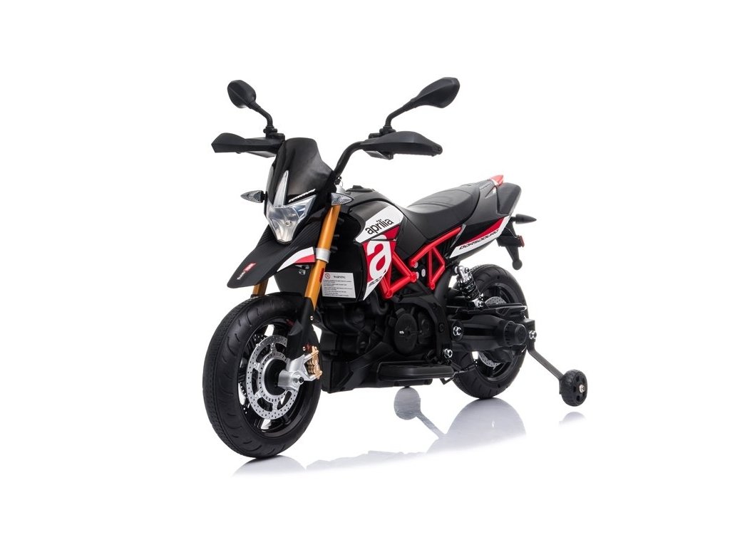 Dětská elektrická motorka Aprilia černo-červená