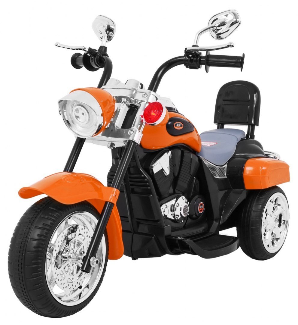 Dětská elektrická motorka Chopper oranžová