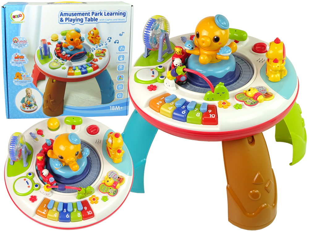 Interaktivní stoleček s pianem chobotnice