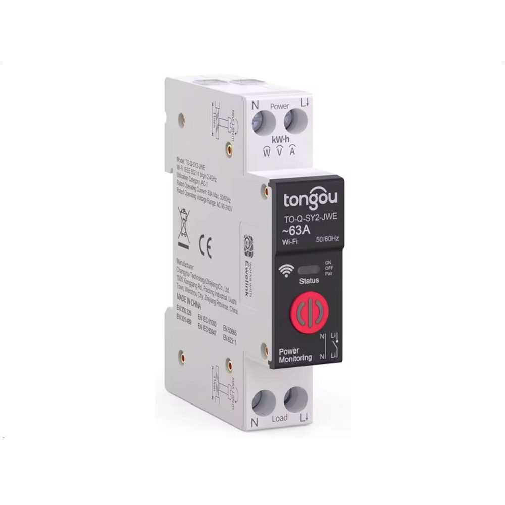 Wifi relé stykač na DIN lištu eWeLink s měřením spotřeby - 63A