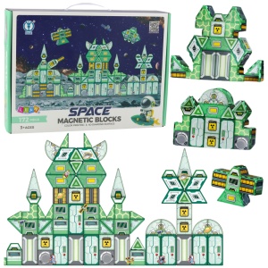 Vesmírná magnetická stavebnice Vesmírná stanice 4D 172 dílků