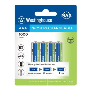 Westinghouse nabíjecí mikrotužková baterie AAA - 4 kusy