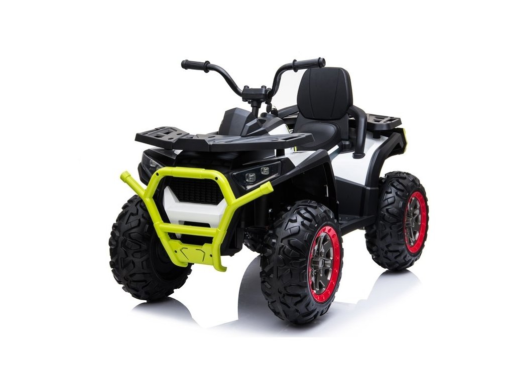 Dětská elektrická čtyřkolka 4x4 bílo-žlutá