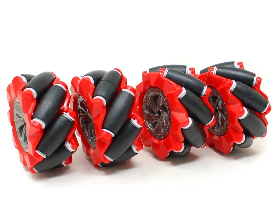 Robotická Mecanum kola 80 mm – sada 4 všesměrných kol