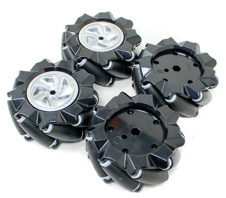 Robotická Mecanum kola 80 mm – sada 4 všesměrných kol