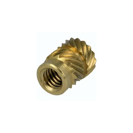 Závitová zápustná vložka M3x6x4 mosazná