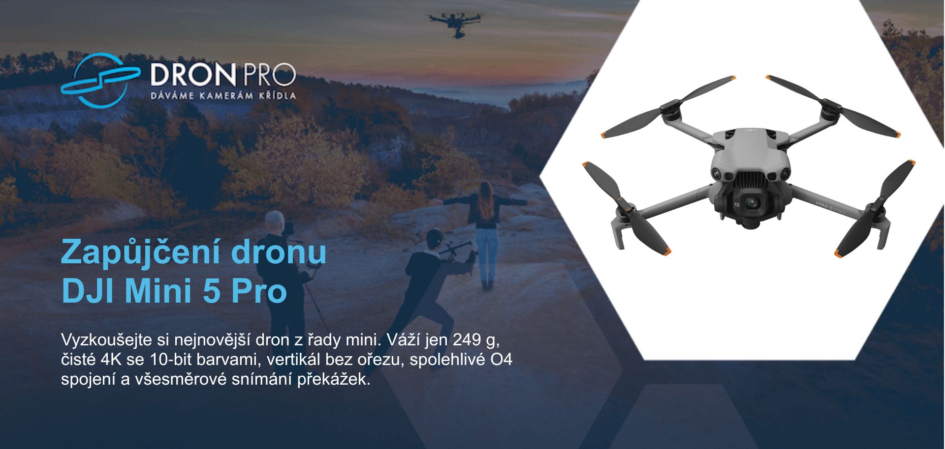 Dárkový poukaz na zapůjčení dronu DJI Mini 5 Pro
