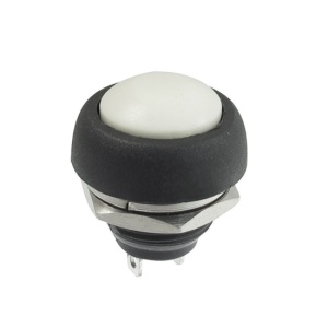 Vodotěsný spínač - Bílý, 12 mm