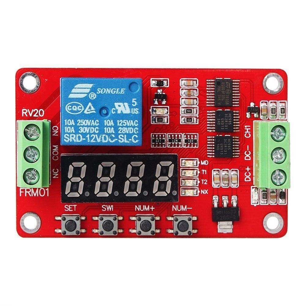 Modul časového zpoždění s relé a LED displejem DC 12V