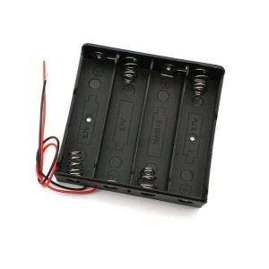 Bateriový box na čtyři baterie 18650 s vodiči - 1 kus