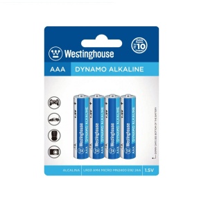 Westinghouse mikrotužková baterie AAA Alkalická - 4 kusy