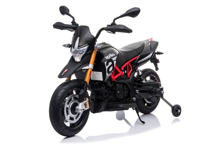 Dětská elektrická motorka Aprilia černá