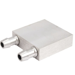 Vodní chladicí blok (water cooling plate) – 40 × 40 × 12 mm