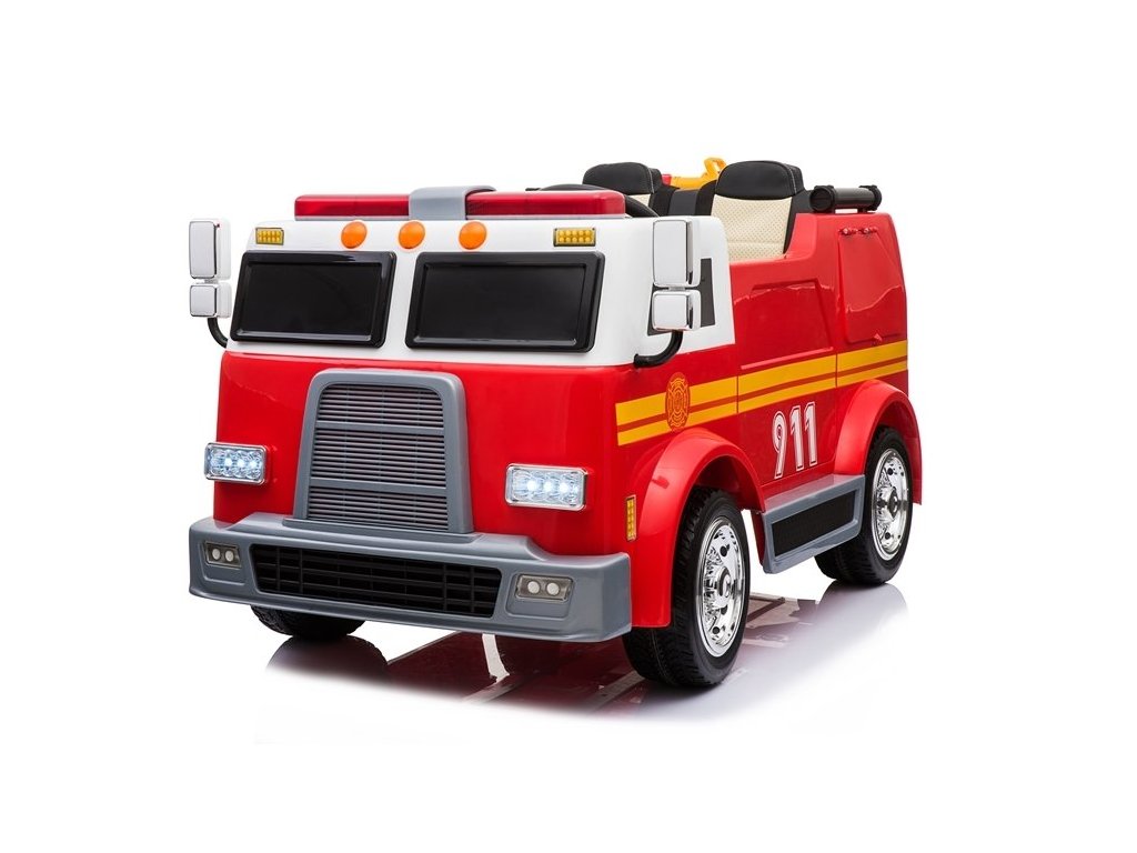 Elektrické požární auto červené