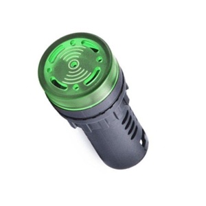 Signální LED světlo a bzučák AC/DC 12V - Zelené