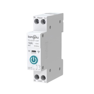 Wifi relé stykač TO-Q-SY1-WT na DIN lištu TUYA - 16A