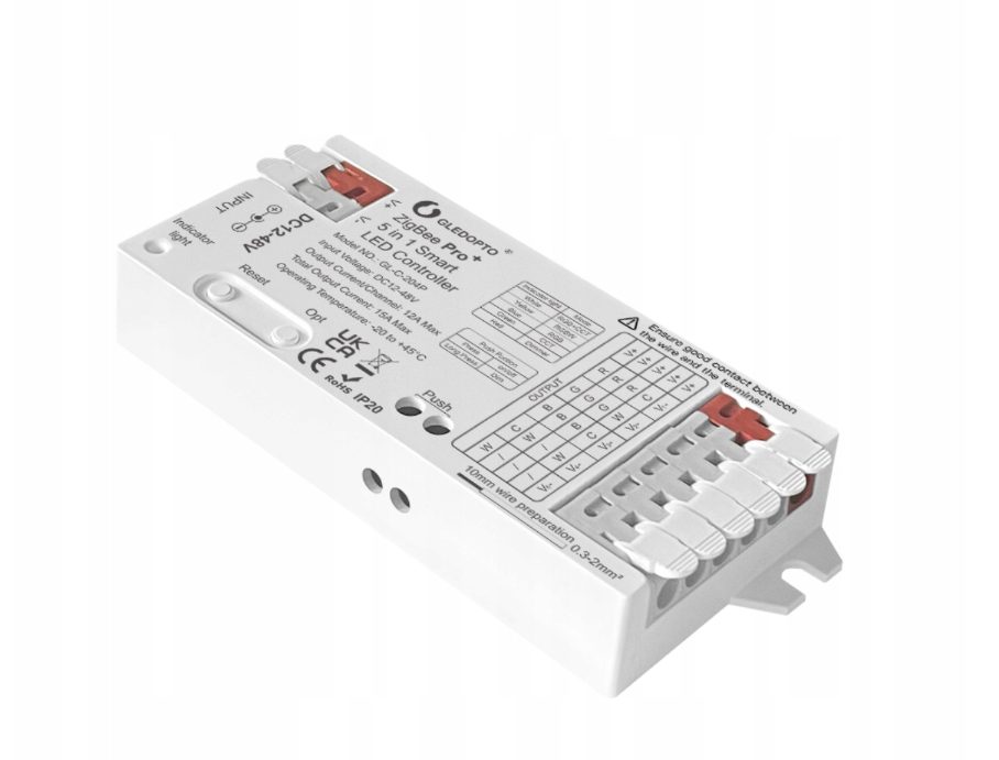 Zigbee chytrý kontroler RGB led pásků - 5v1