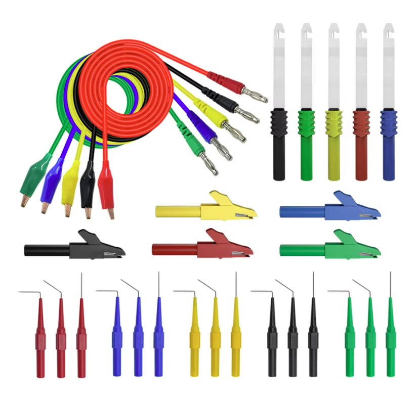 Profesionální sada měřicích sond a banánkových konektorů - 90°/135°/180°