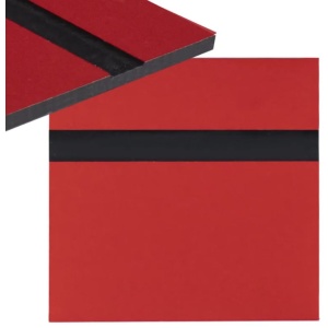 Gravírovací laminát 300 x 200 x 1,3 mm - Červený, černý