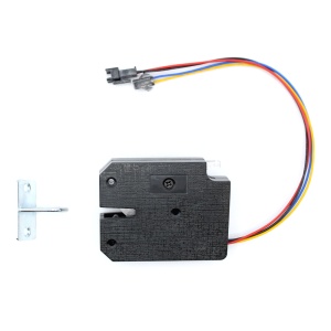 Dveřový elektrozámek se snímačem zavření - 5V, 73x58x13,3mm, plastový