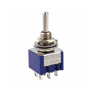 Páčkový přepínač s aretací 2xON/OFF/ON 6A 125VAC