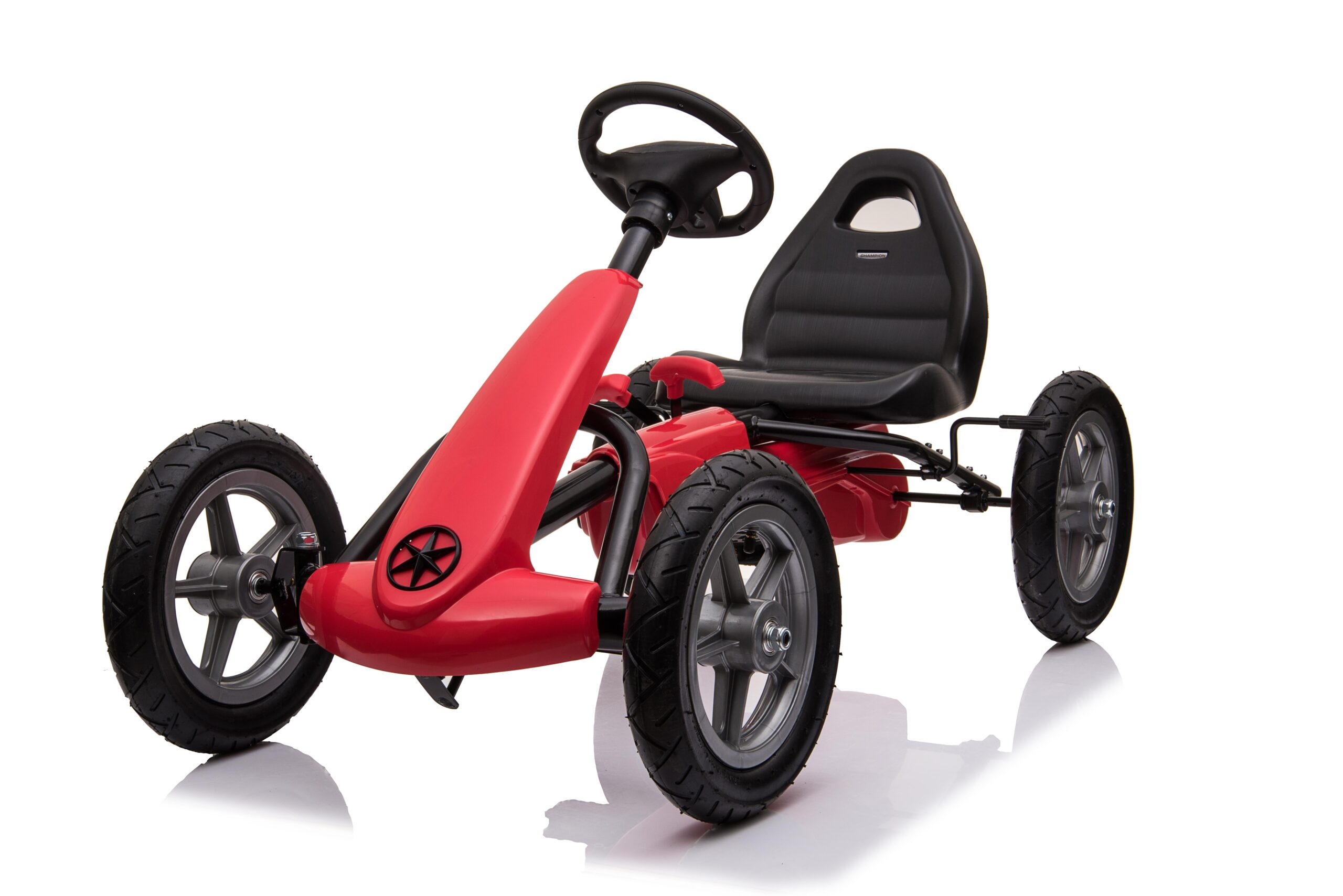 Šlapací motokára s nafukovacími koly červená - STAR 1904