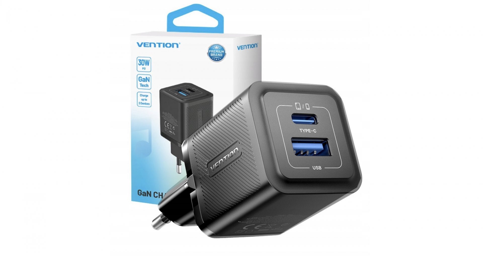 Nabíjecí adaptér 30W (USB-C a USB-A)