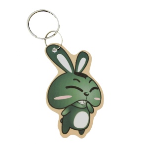 RFID čipový přívěsek na klíče 125KHz - Zelený zajíček