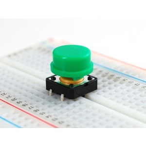 Knoflík pro mikrospínač - Zelený, 12 x 12 x 7,3 mm