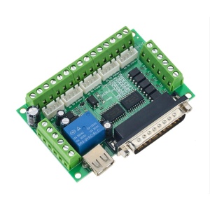 Interface MACH3 CNC pro 5 krokových motorků