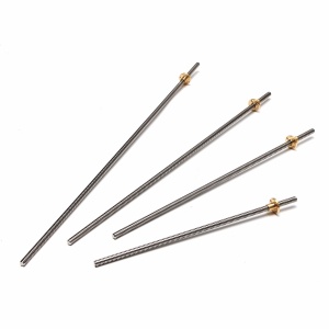 Závitová tyč trapézová, T8 x 8, P2, pravý závit, s maticí - 200 mm