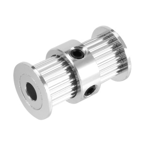 Dvojitá řemenice GT2 pro řemen 6 mm s vnitřním průměrem 5 mm a 20 zuby