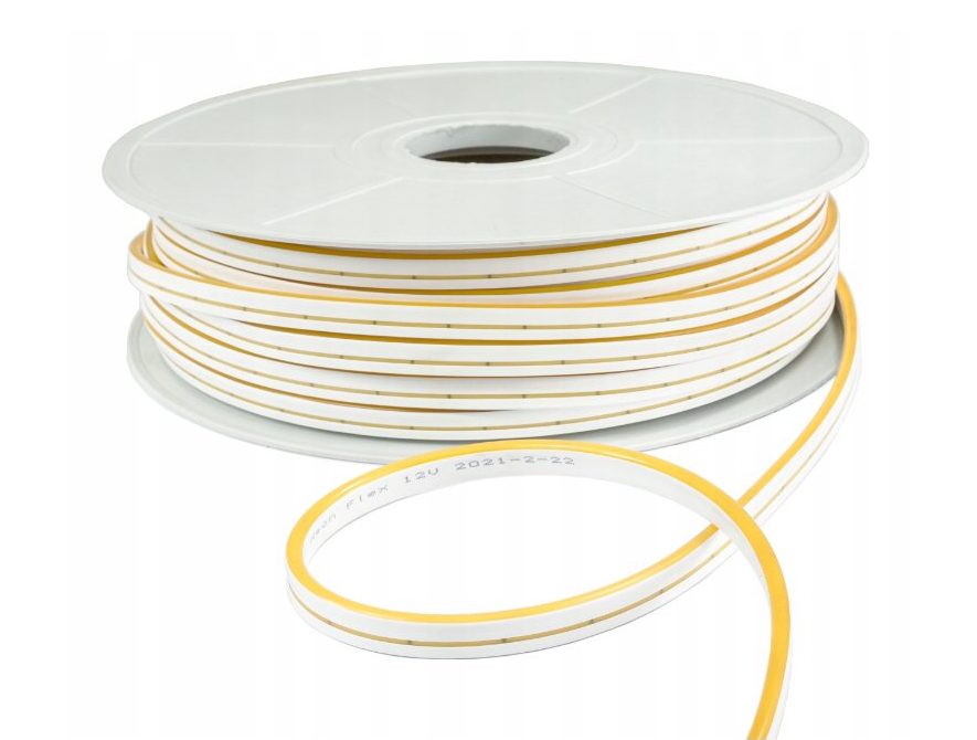 LED neonová trubice 12V SMD2835 - Žlutá