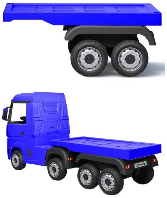 Přívěs pro dětský elektrický kamion Mercedes Actros modrý
