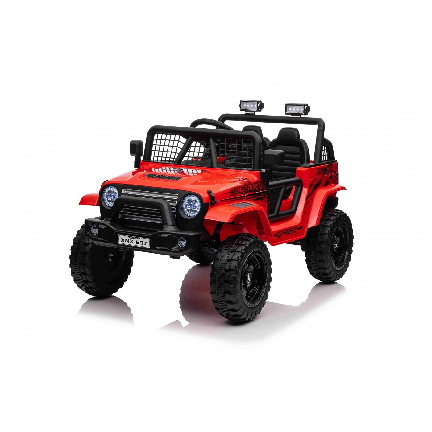 Elektrické autíčko OFF ROAD EXTREME 4x4 červené 24V | 200W | 50 kg | EVA | LED | 2