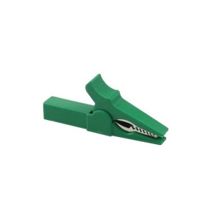 Krokodýlová svorka s banánkovým výstupem 4mm - Zelená