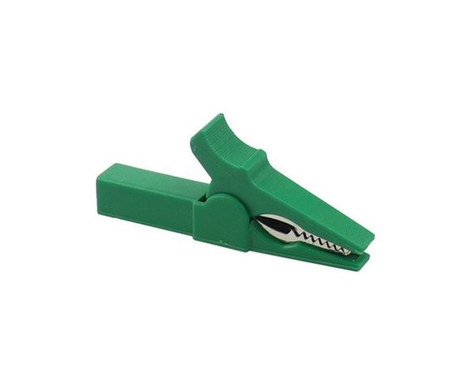 Krokodýlová svorka s banánkovým výstupem 4mm - Zelená