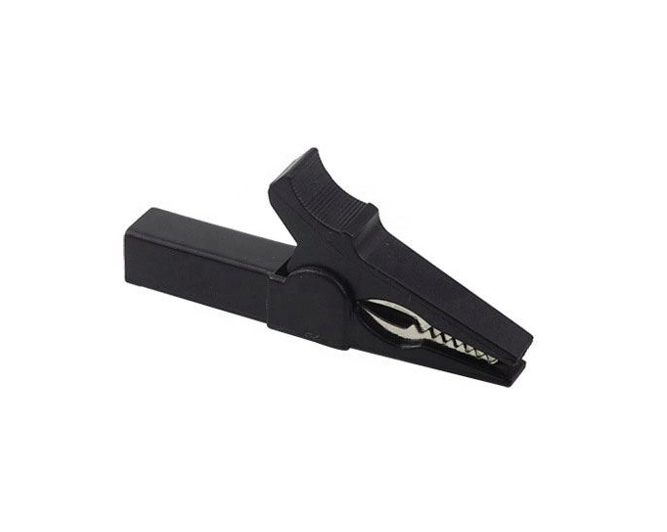 Krokodýlová svorka s banánkovým výstupem 4mm - Černá