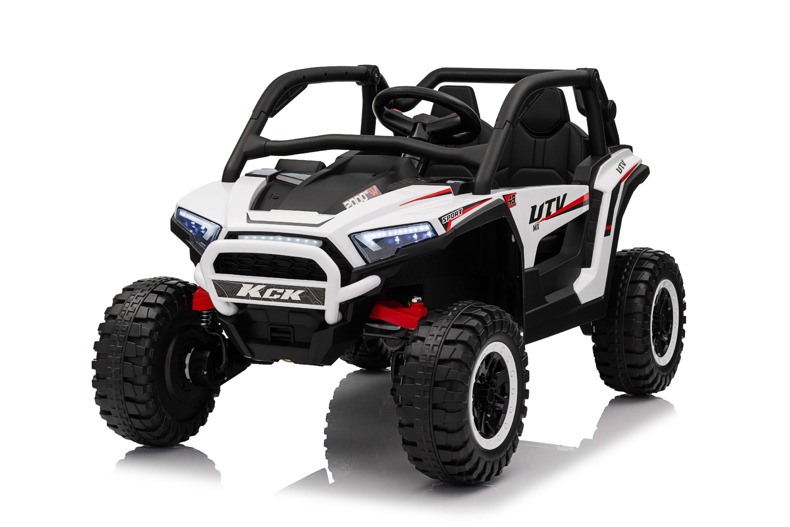 Elektrické autíčko Buggy UTV KCK 4x4 bílé 24V | 800W | 50 kg | EVA | LED | 2