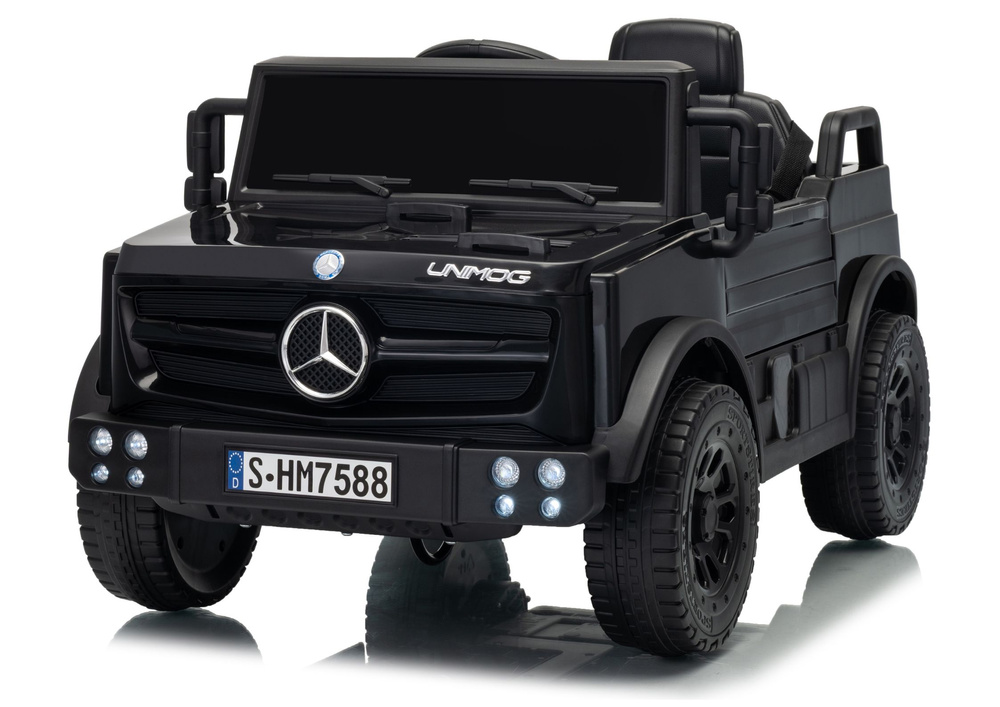 Elektrické autíčko Mercedes Unimog černé