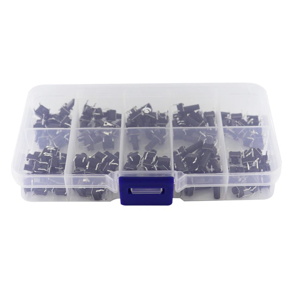 Sada mikrospínačů 6 x 6 - 200 kusů