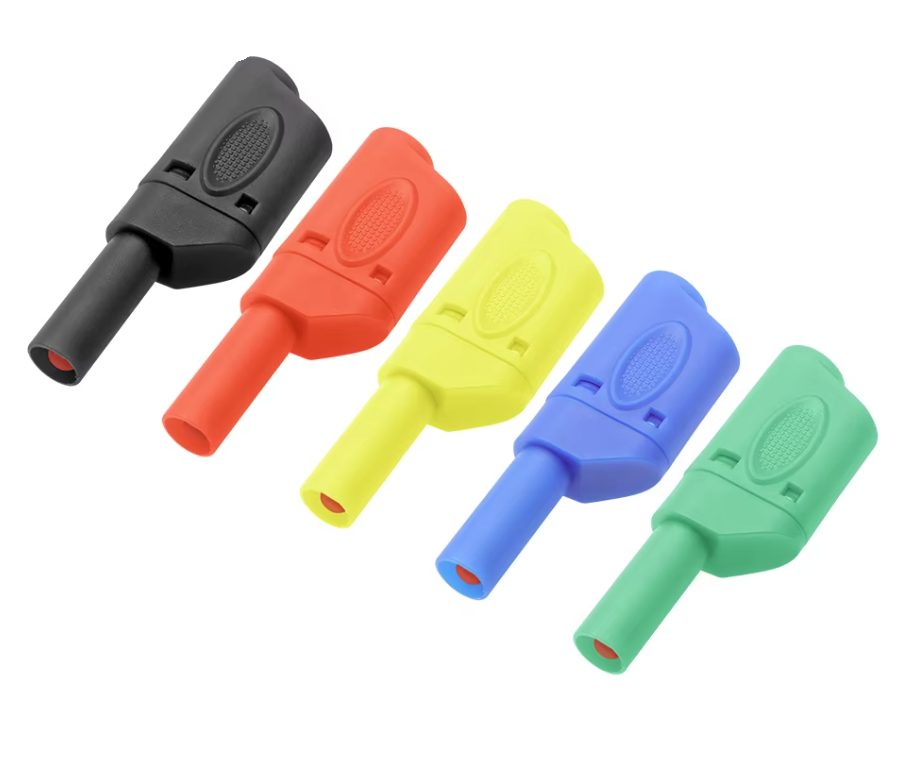 Banánkový konektor s plastovým krytem - 4 mm